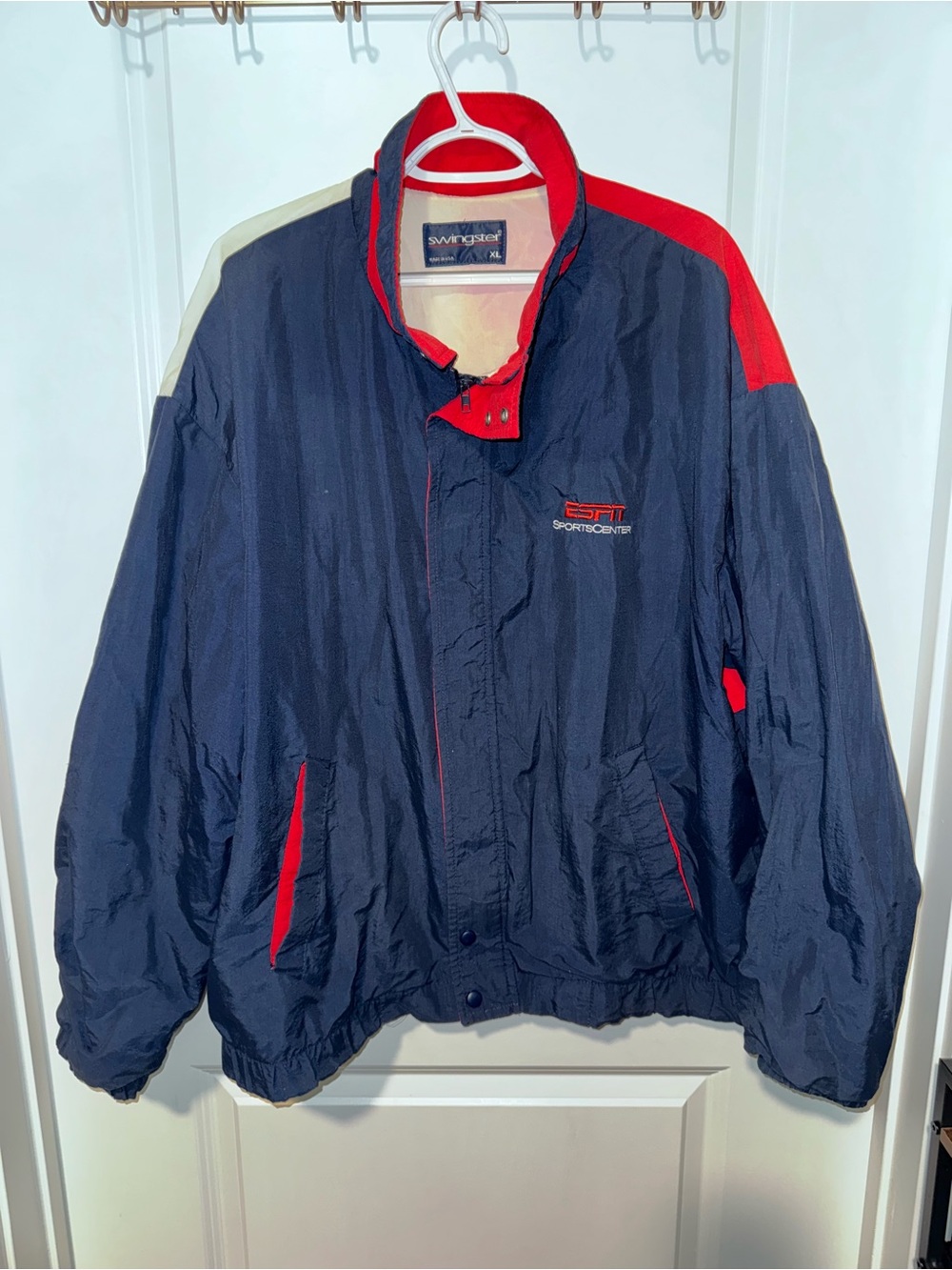 Swingster ESPN Navy Red Windbreaker Jacket